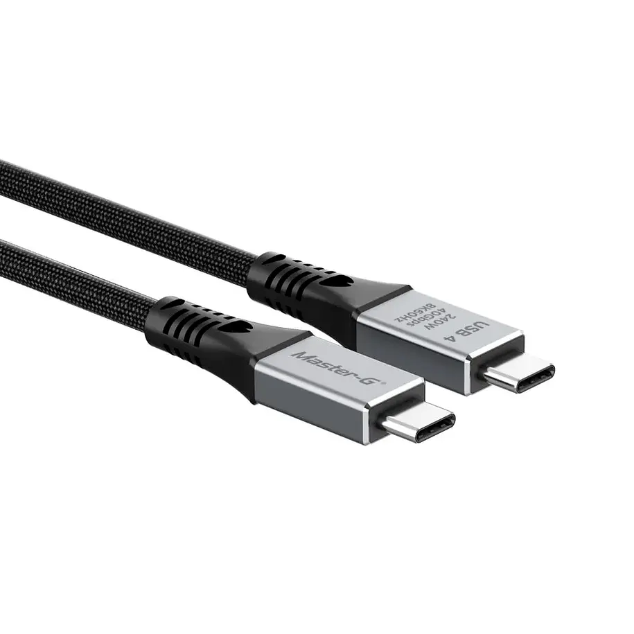 Master-G MGC2C8K1M Cable USB Tipo C Dual 8K 240W Transfiere Datos Hasta 40GB Por Segundo  6