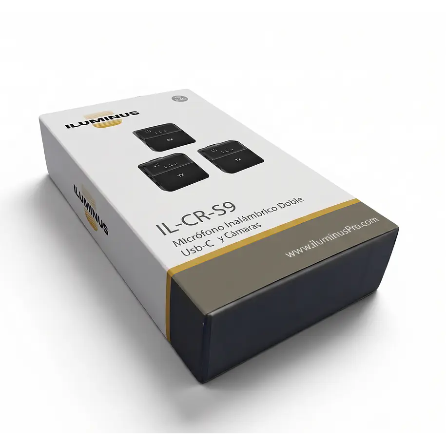 Iluminus IL-CR-S9 Micrófono Inalámbrico Doble Usb-C y Para Cámaras 6