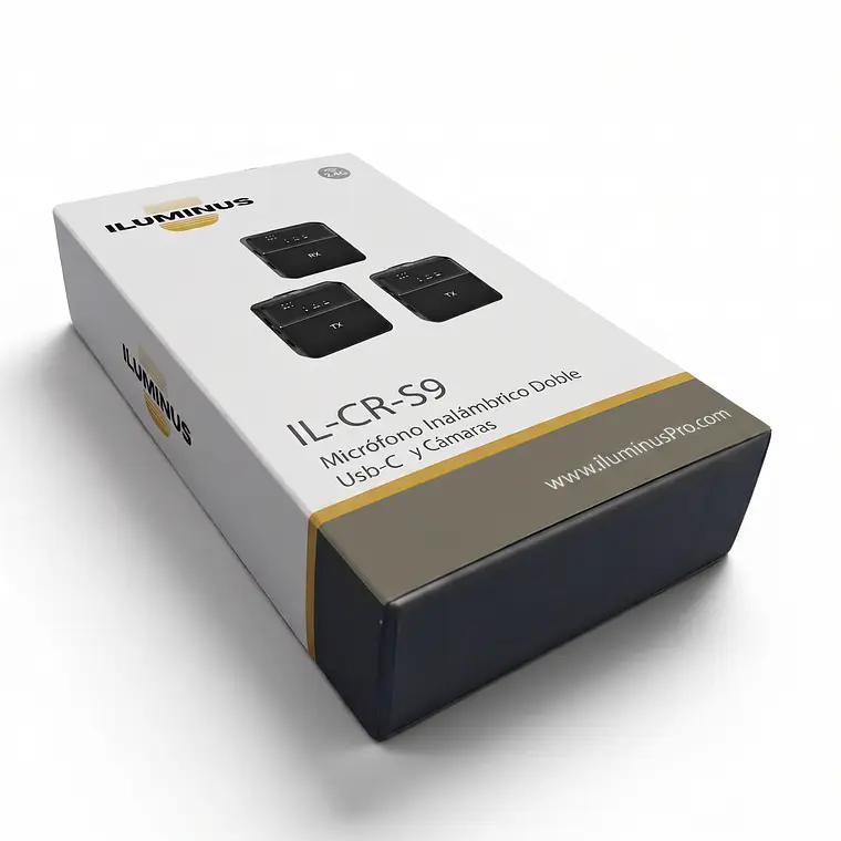 Iluminus IL-CR-S9 Micrófono Inalámbrico Doble Usb-C y Para Cámaras 6