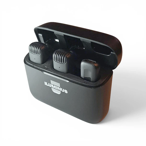 Iluminus IL-CR-J13 Micrófono Inalámbrico Doble USB-C Con Caja de Carga 1