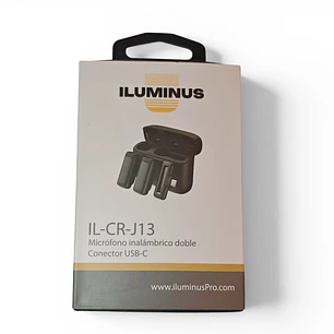 Iluminus IL-CR-J13 Micrófono Inalámbrico Doble USB-C Con Caja de Carga