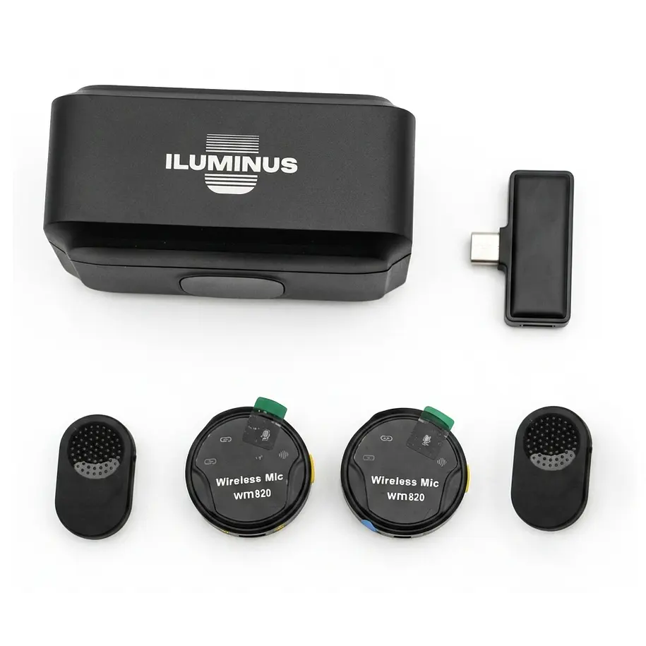 Iluminus IL-WM820 Micrófono Inalámbrico Doble Con Caja De Carga 1