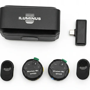 Iluminus IL-WM820 Micrófono Inalámbrico Doble Con Caja De Carga