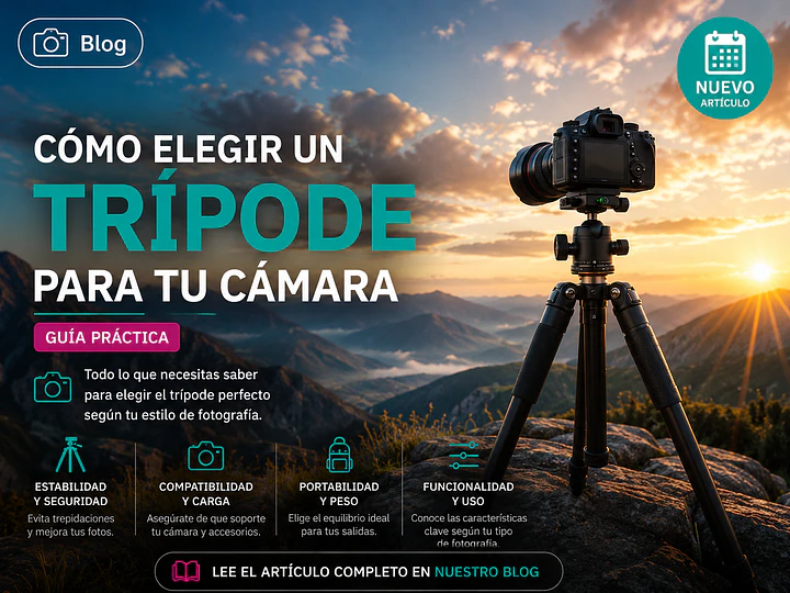 Cómo elegir un trípode para tu cámara