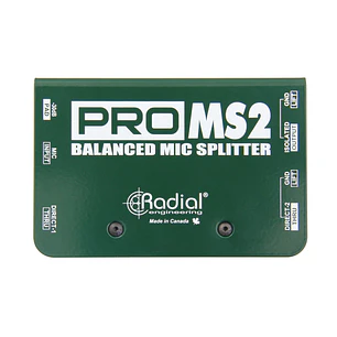 Radial Pro MS2 - Divisor De Micrófono Pasivo De 2 Vías
