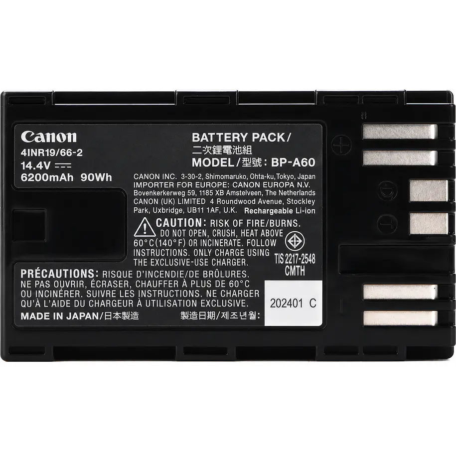 Canon BP-A60 Batería Para  EOS C300 Mark II, C200, y C200B 2