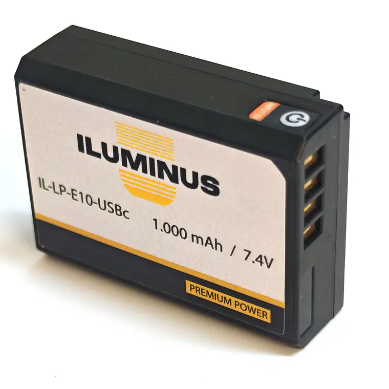 Iluminus IL-LP-E10-USBc Batería Para Equipos Que Usan LP-E10 Con Puerto de Carga Incorporado 1
