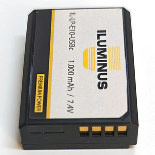 Iluminus IL-LP-E10-USBc Batería Para Equipos Que Usan LP-E10 Con Puerto de Carga Incorporado