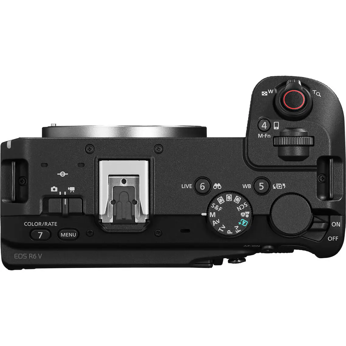Câmera digital Canon EOS R6 V com gravação de vídeo e foto em 7K (somente o corpo) 5