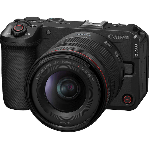Câmera digital para vídeo e fotografia Canon EOS R6 V com lente RF 20-50mm f/4L IS USM PZ 7K 1