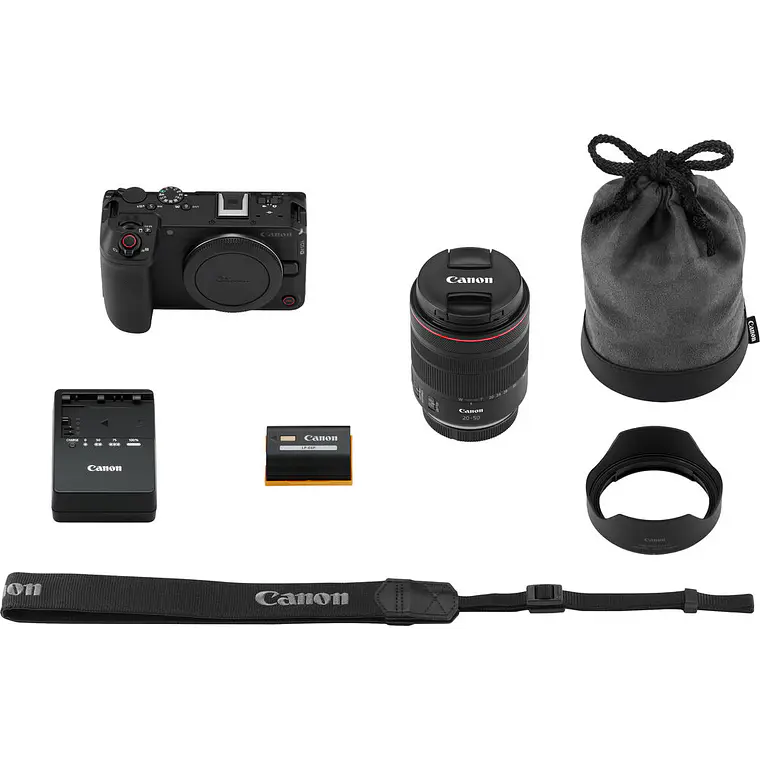 Câmera digital para vídeo e fotografia Canon EOS R6 V com lente RF 20-50mm f/4L IS USM PZ 7K 8