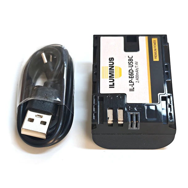 Iluminus IL-LP-E6D-USBC Batería Con Puerto Usb-C de Carga Para Cámaras Que Usan LP-E6P o LP-E6N 5