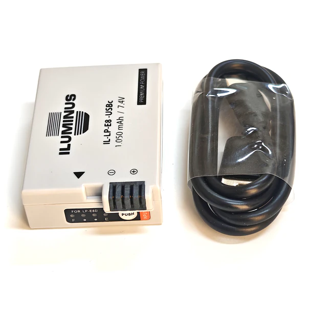 Iluminus IL-LP-E8-USBc Batería Con Puerto Usb-C de Carga Para Cámaras Que Usan LP-E8 9