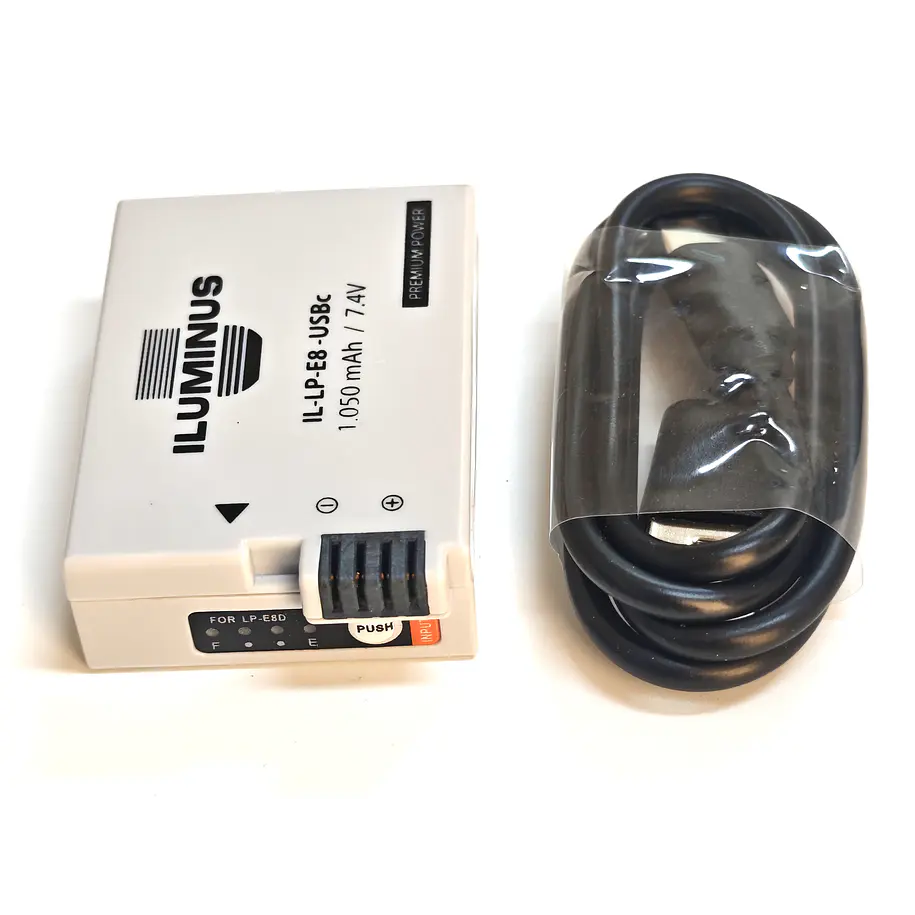 Iluminus IL-LP-E8-USBc Batería Con Puerto Usb-C de Carga Para Cámaras Que Usan LP-E8 9