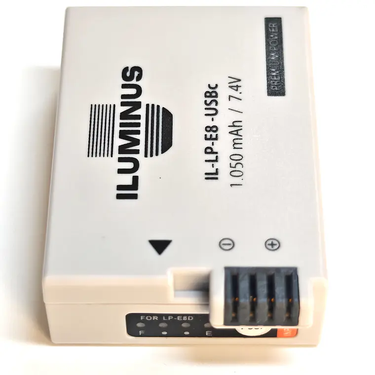 Iluminus IL-LP-E8-USBc Batería Con Puerto Usb-C de Carga Para Cámaras Que Usan LP-E8 10