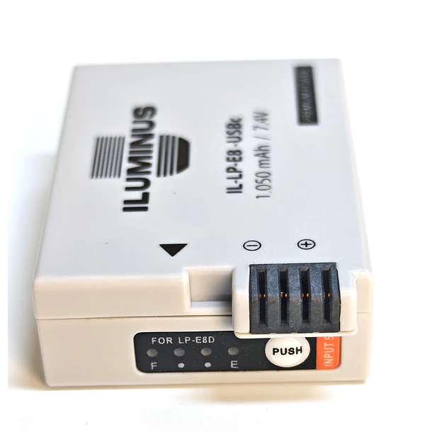 Iluminus IL-LP-E8-USBc Batería Con Puerto Usb-C de Carga Para Cámaras Que Usan LP-E8 11