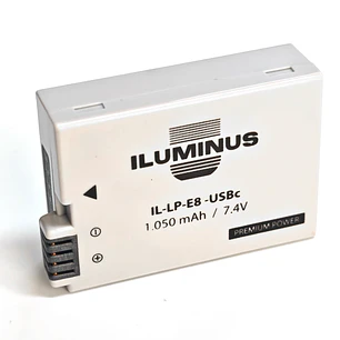 Iluminus IL-LP-E8-USBc Batería Con Puerto Usb-C de Carga Para Cámaras Que Usan LP-E8