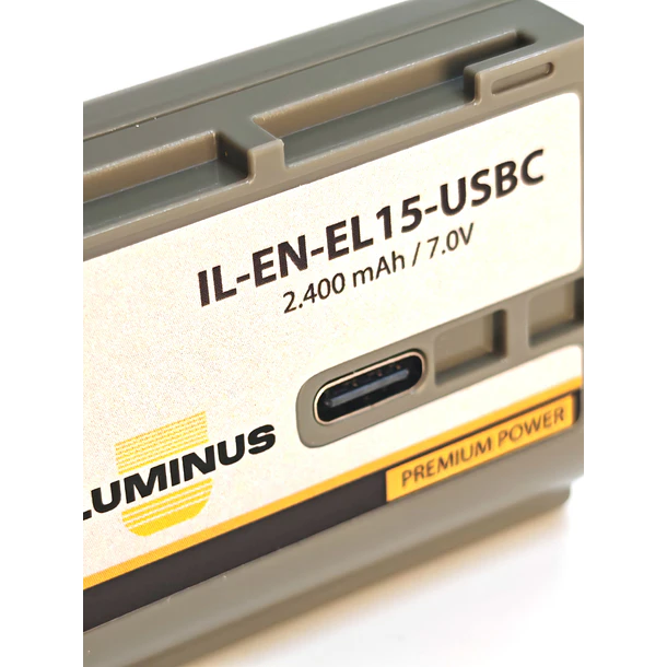 Iluminus IL-EN-EL15-USBC Batería Con Puerto Usb-C de Carga Para Cámaras Que Usan EN-EL15 4