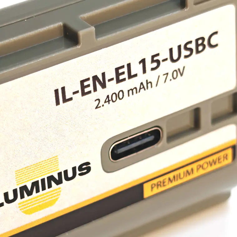 Iluminus IL-EN-EL15-USBC Batería Con Puerto Usb-C de Carga Para Cámaras Que Usan EN-EL15 4