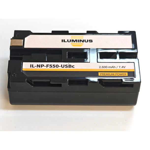 Iluminus IL-NP-F550-USB-C Batería Con Puerto de Carga Para Cámaras y Luces Que Usan Baterías NP-F550 / NP-F570 7