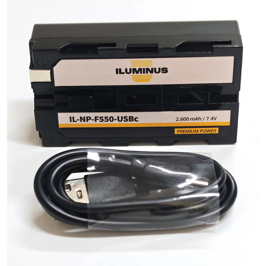 Iluminus IL-NP-F550-USB-C Batería Con Puerto de Carga Para Cámaras y Luces Que Usan Baterías NP-F550 / NP-F570 16