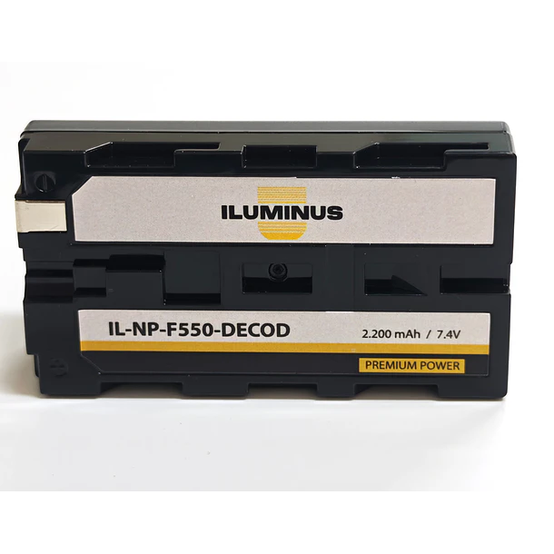 Iluminus Batería NP-F550 decodificada para cámaras 1
