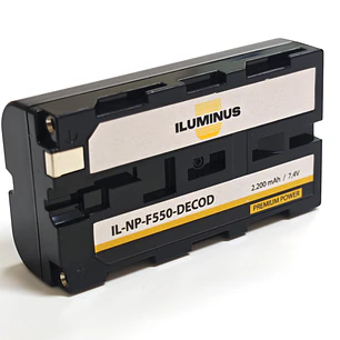 Iluminus Batería NP-F550 decodificada para cámaras