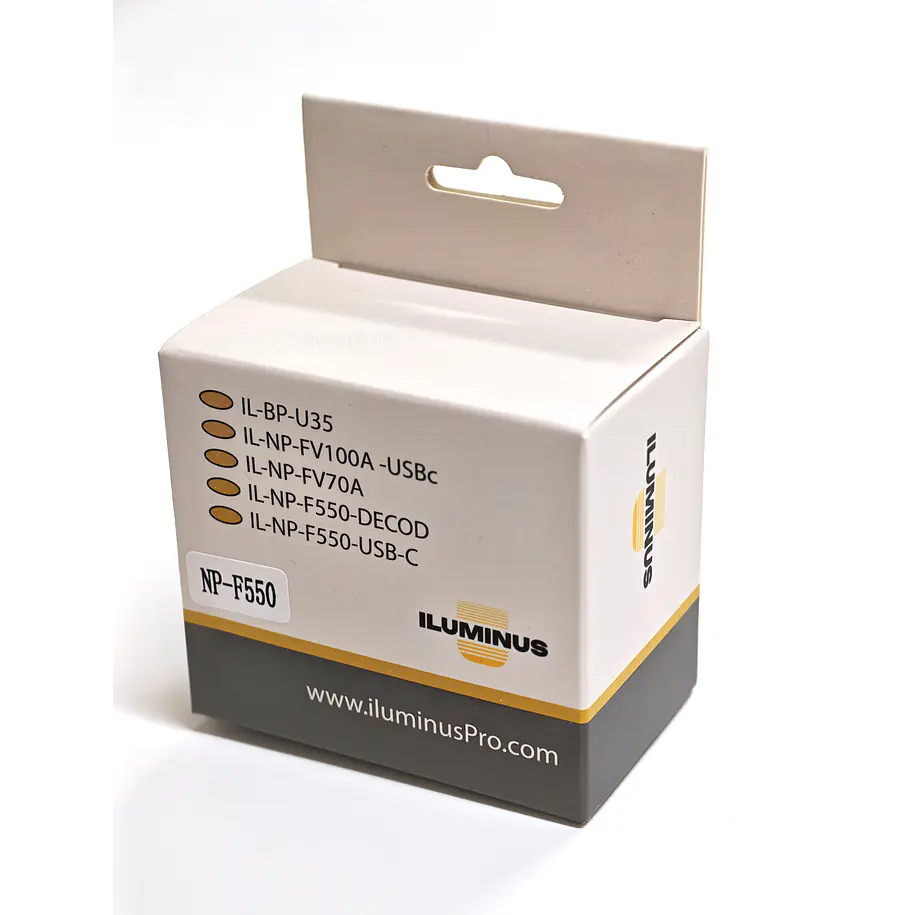 Iluminus Batería NP-F550 decodificada para cámaras 5