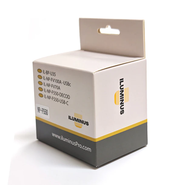 Iluminus Batería NP-F550 decodificada para cámaras 7