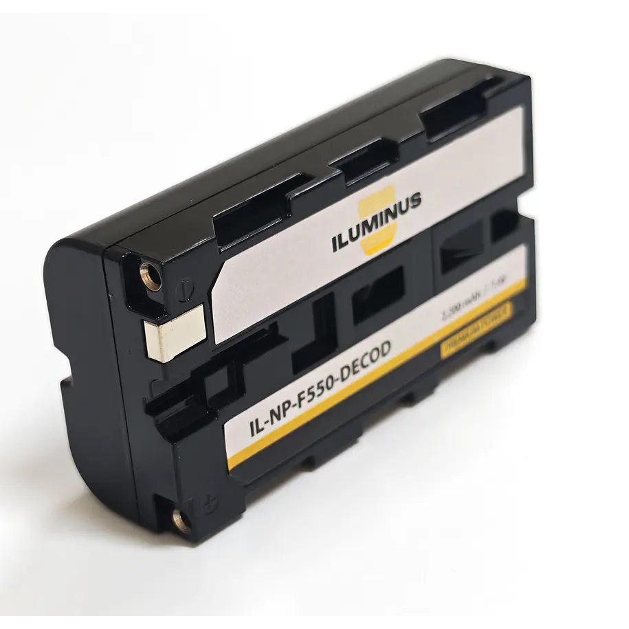 Iluminus Batería NP-F550 decodificada para cámaras 8