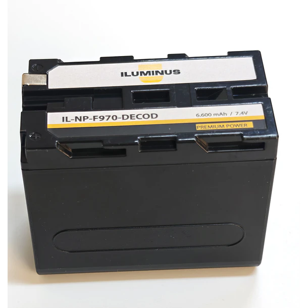 Iluminus Batería NP-F970 Decodificada Para Cámaras y Luces Led 7
