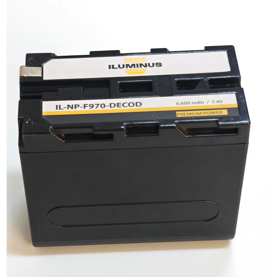 Iluminus Batería NP-F970 Decodificada Para Cámaras y Luces Led 7