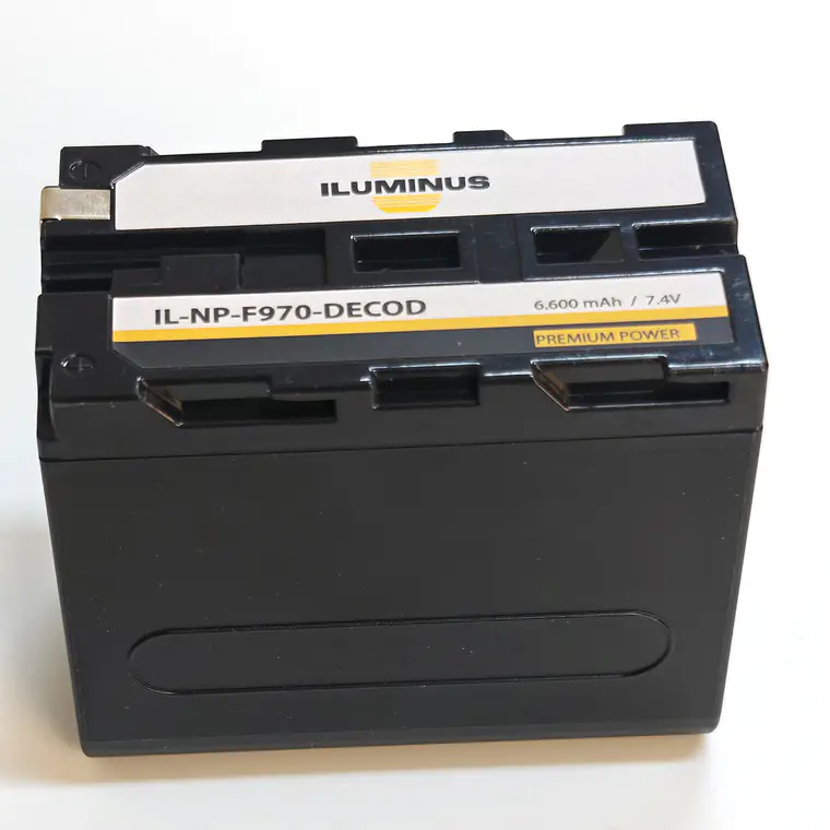 Iluminus Batería NP-F970 Decodificada Para Cámaras y Luces Led 7