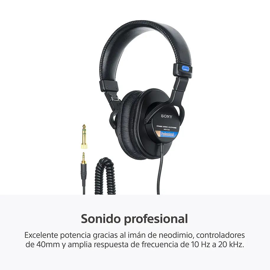 Sony MDR-7506 Audifonos Profesionales Conector 3,5 mm y 6,3 mm 7