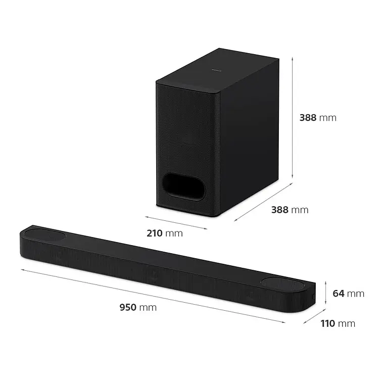 Sony Bravia Theatre Bar 6 Barra de Sonido 3.1.2 Canales Subwoofer Inalámbrico Dolby Atmos/DTS:X 9