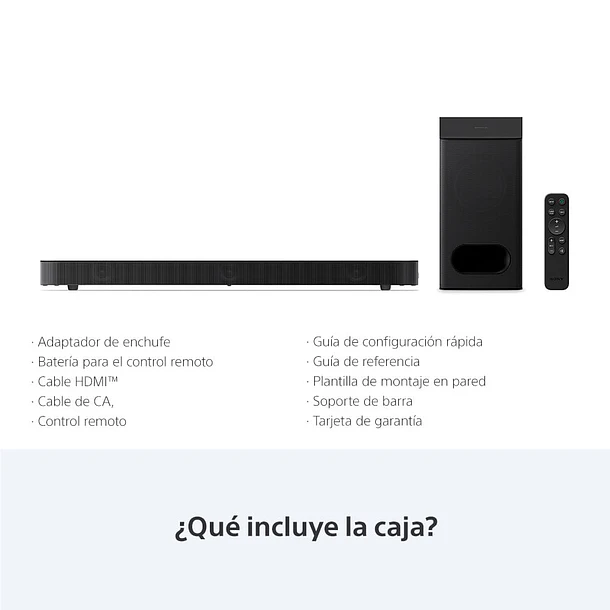 Sony Bravia Theatre Bar 6 Barra de Sonido 3.1.2 Canales Subwoofer Inalámbrico Dolby Atmos/DTS:X 10