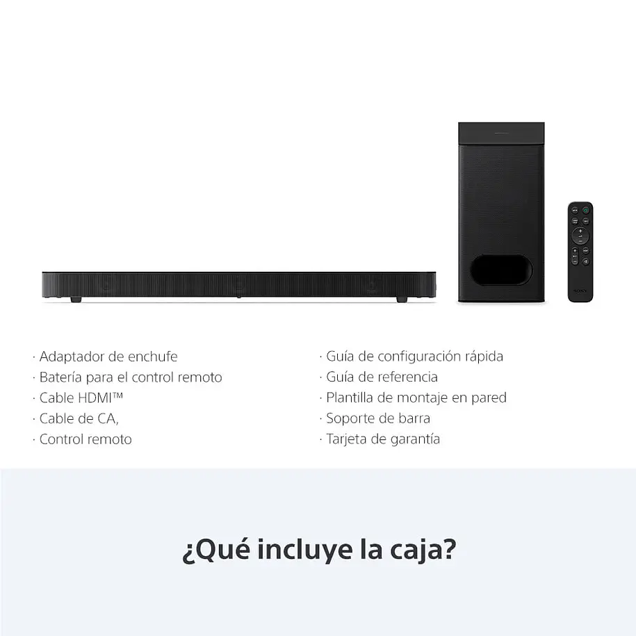 Sony Bravia Theatre Bar 6 Barra de Sonido 3.1.2 Canales Subwoofer Inalámbrico Dolby Atmos/DTS:X 10