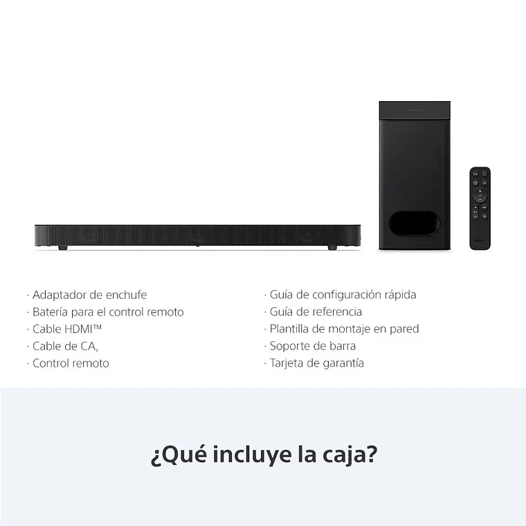 Sony Bravia Theatre Bar 6 Barra de Sonido 3.1.2 Canales Subwoofer Inalámbrico Dolby Atmos/DTS:X 10