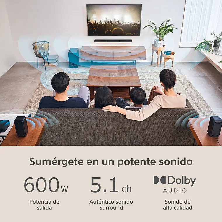 Sony HT-S40R Sistema Teatro en Casa 5.1 Canales Con Parlantes Posteriores Inalámbricos 2