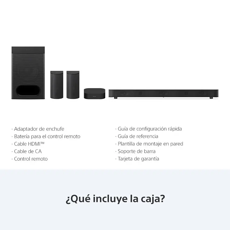 Sony Bravia Theatre System 6 Sistema Home Theatre 5.1 Canales 1000 W Dolby Atmos/DTS:X 10