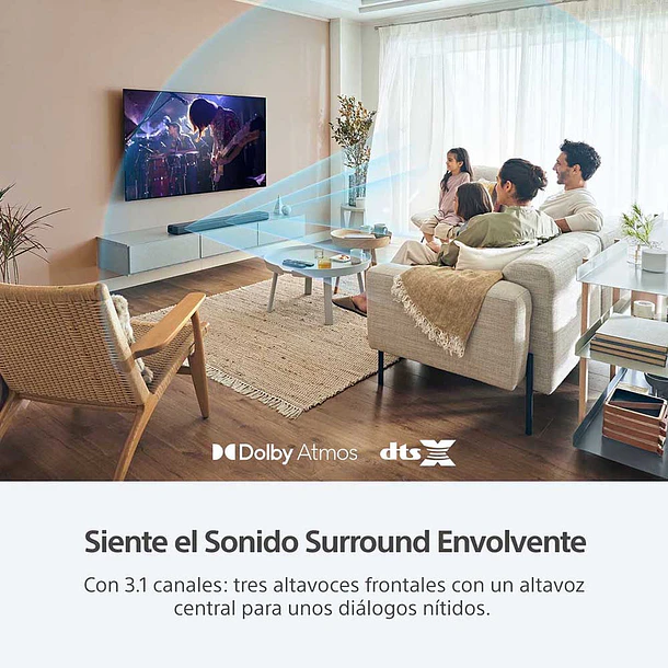 Sony HT-A3000 Barra de Sonido 3.1 Canales Tecnología 360 Spatial Sound Mapping y Dolby Atmos/DTS:X 3