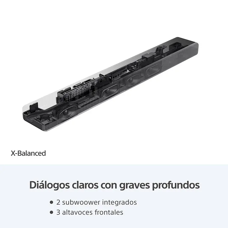 Sony HT-A3000 Barra de Sonido 3.1 Canales Tecnología 360 Spatial Sound Mapping y Dolby Atmos/DTS:X 6