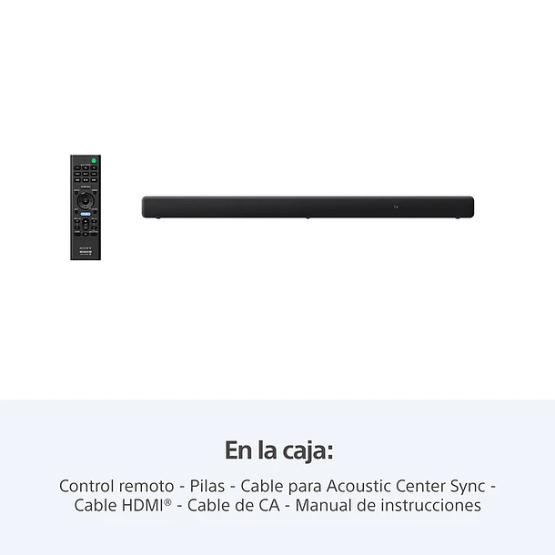 Sony HT-A3000 Barra de Sonido 3.1 Canales Tecnología 360 Spatial Sound Mapping y Dolby Atmos/DTS:X 8
