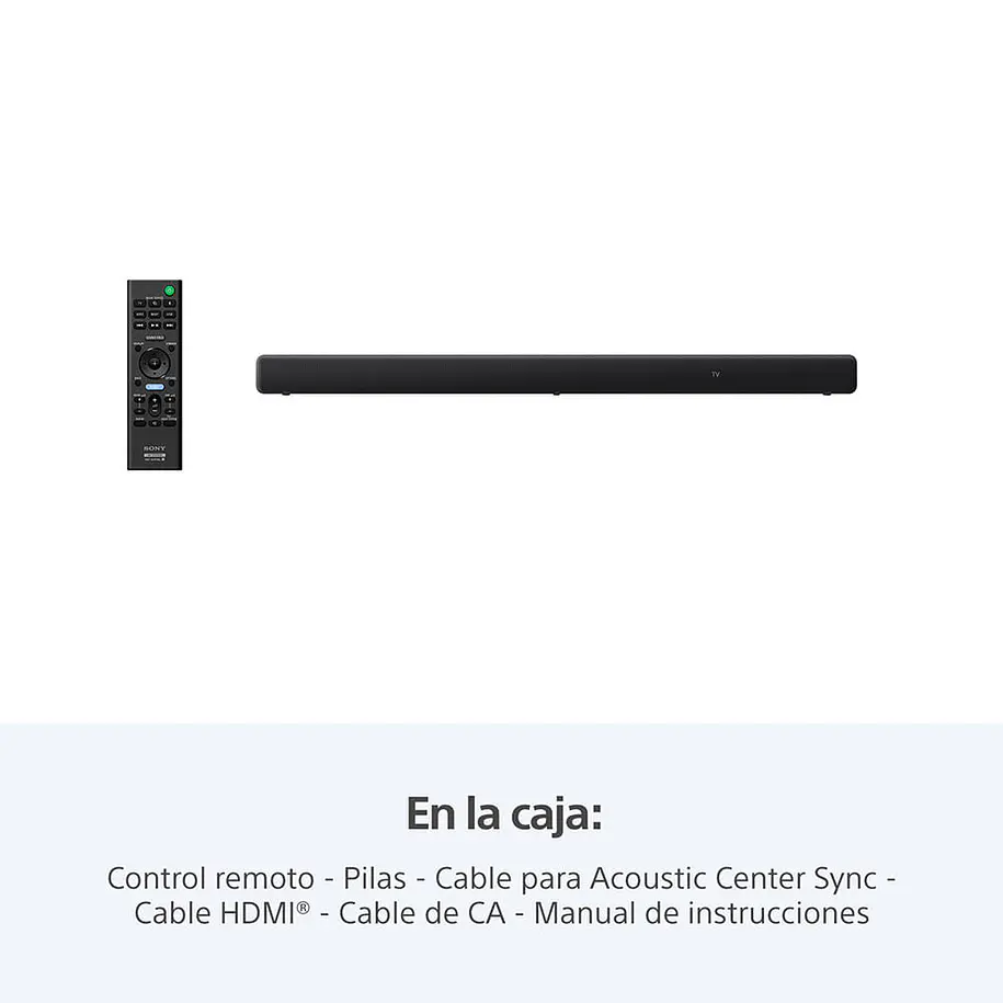 Sony HT-A3000 Barra de Sonido 3.1 Canales Tecnología 360 Spatial Sound Mapping y Dolby Atmos/DTS:X 8