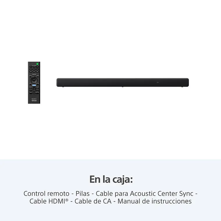 Sony HT-A3000 Barra de Sonido 3.1 Canales Tecnología 360 Spatial Sound Mapping y Dolby Atmos/DTS:X 8