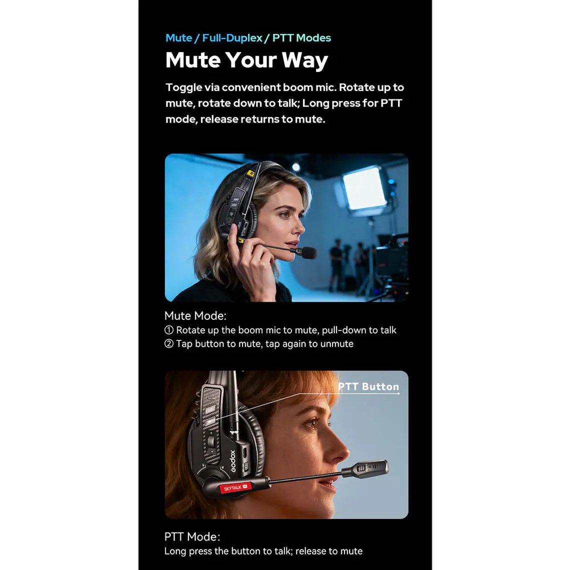 Godox SkyTalk Air Una Unidad Auriculares con intercomunicador inalámbrico 7