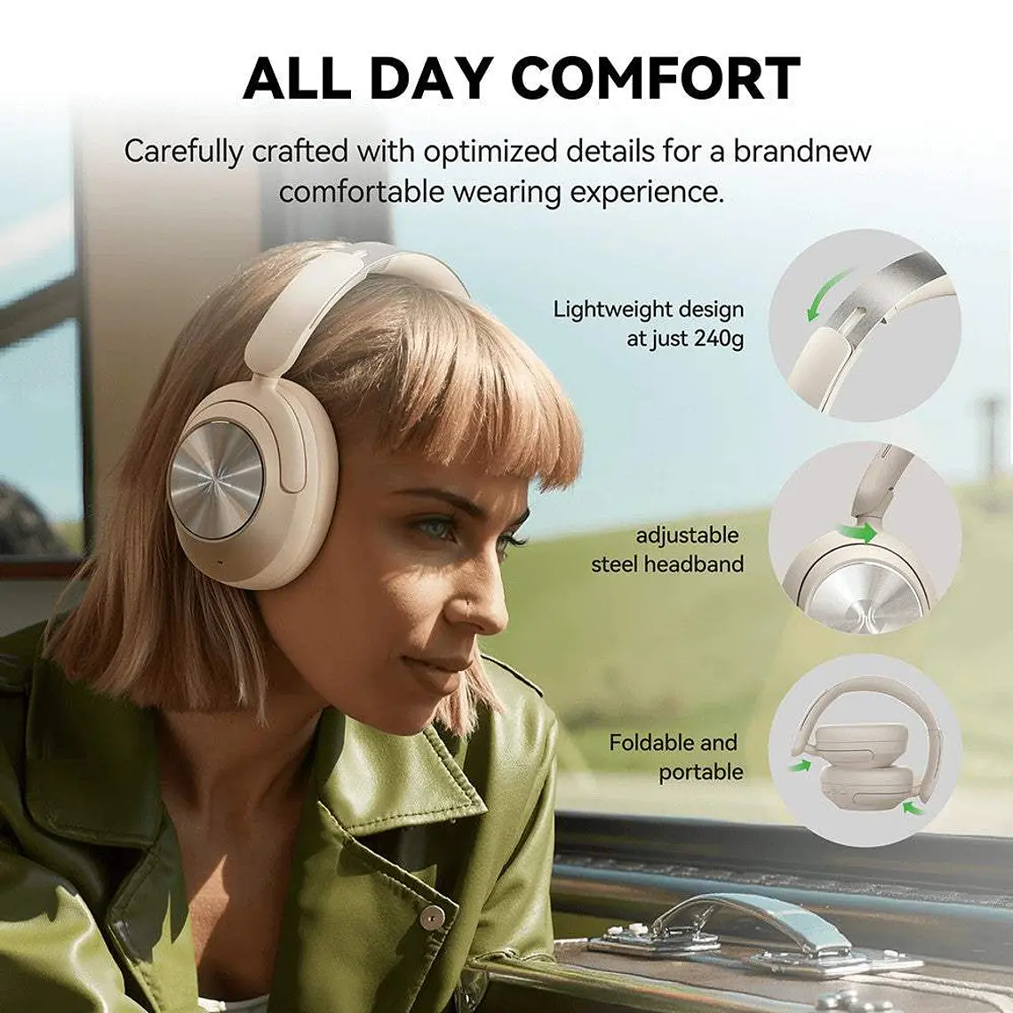 OneOdio A6 White - Audífonos Bluetooth / Inalámbricos 10