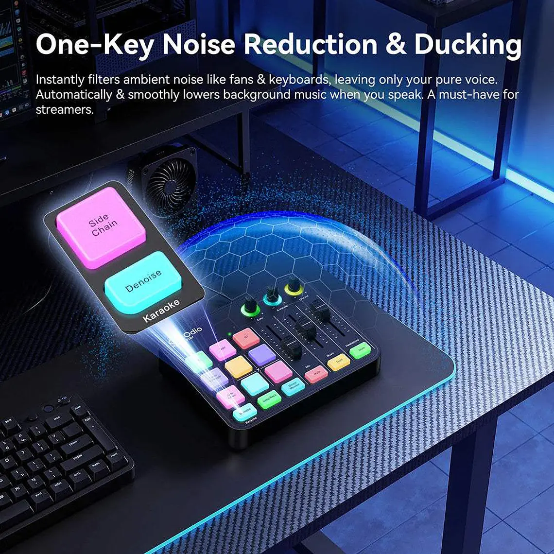OneOdio Solocaster - Interfaz de Audio 6