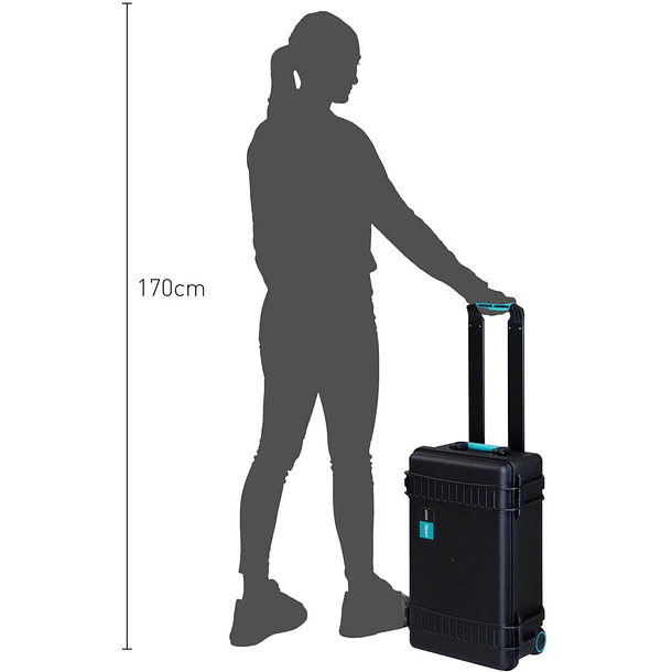 Hprc 2550 Maleta Con Ruedas y Divisiones Interiores Apta Para Cabina de Aviones 8