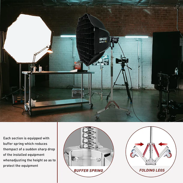 Giraffa GI-320G Jirafa de Gran Tamaño Soporta 20 Kg Con Ruedas 3